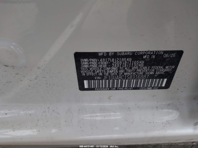 Subaru Impreza Base 5-door 2025 JF1GUABC1S8316887 Image 9