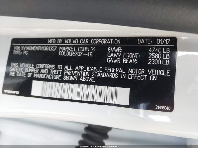 2017 VOLVO V60 YV140MEM7H1361357 Photo 8