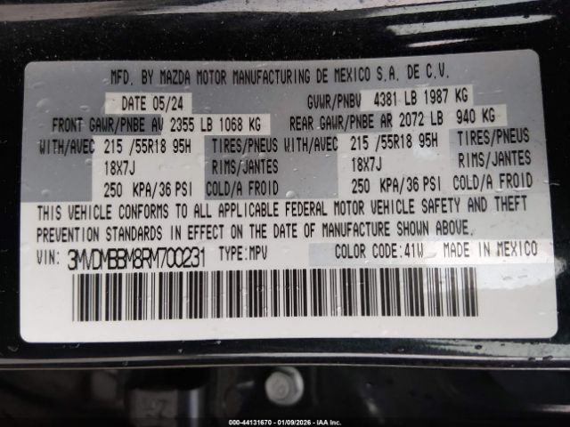 2024 MAZDA CX-30 3MVDMBBM8RM700231 Photo 8