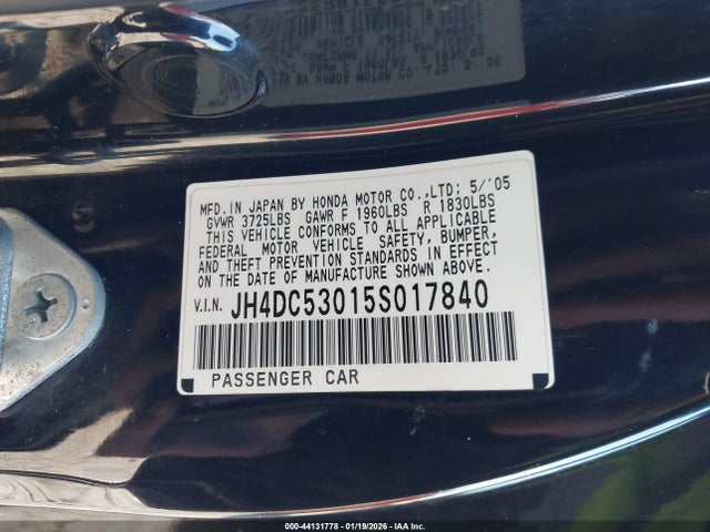 2005 ACURA RSX JH4DC53015S017840 Photo 8