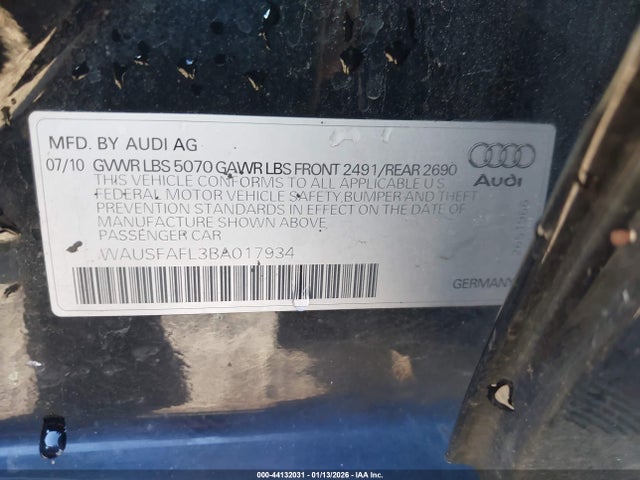 2011 AUDI A4 WAUSFAFL3BA017934 Photo 8