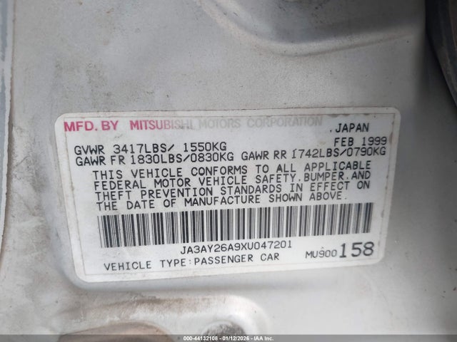 1999 MITSUBISHI MIRAGE JA3AY26A9XU047201 Photo 8