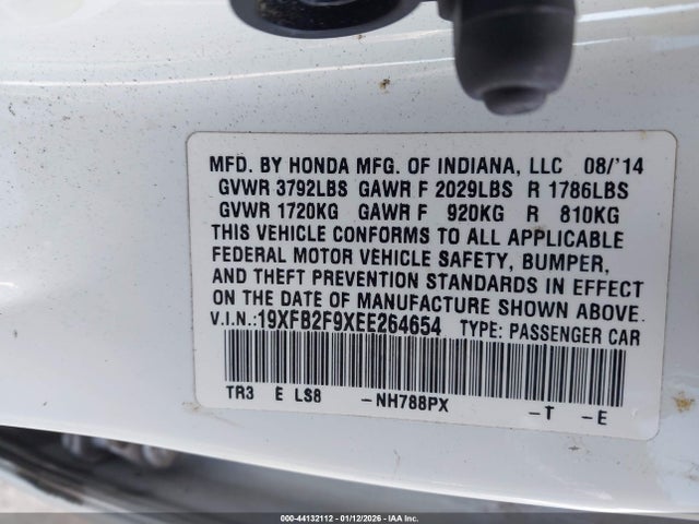 Honda Civic Ex-l 2014 19XFB2F9XEE264654 Image 9