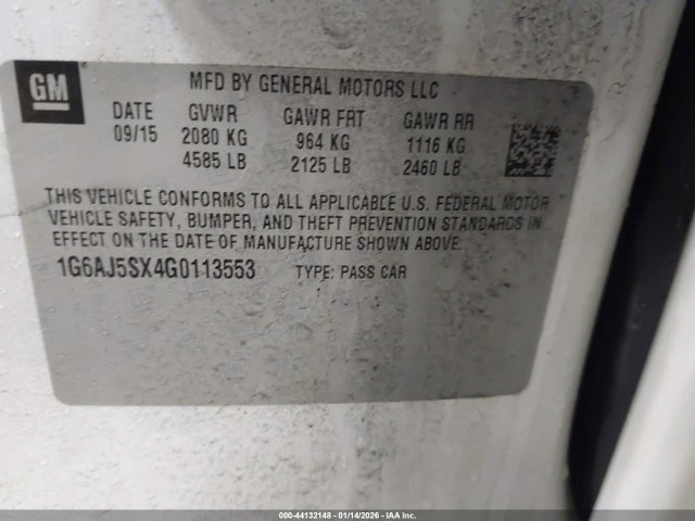 2016 CADILLAC ATS 1G6AJ5SX4G0113553 Photo 8