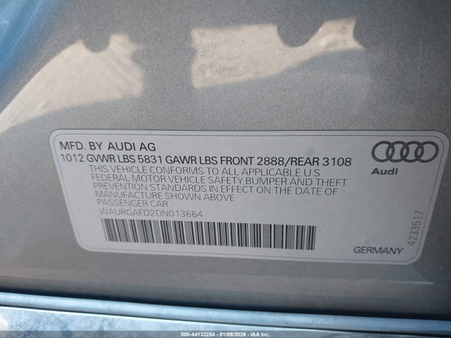 2013 AUDI A8 L WAURGAFD2DN013664 Photo 8