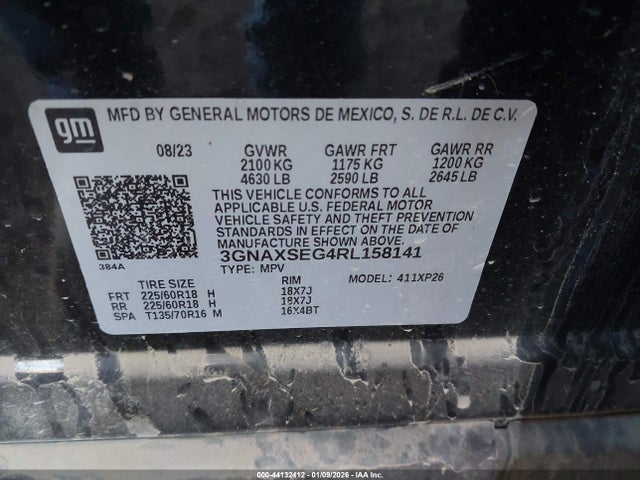 3GNAXSEG4RL158141 Chevrolet Equinox Awd Ls