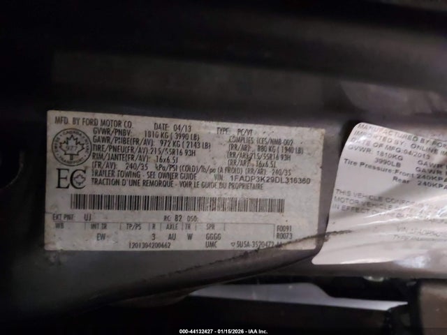 2013 FORD FOCUS 1FADP3K29DL316360 Photo 8