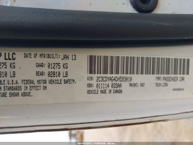 2013 DODGE CHALLENGER 2C3CDYAG4DH593010 Photo 8