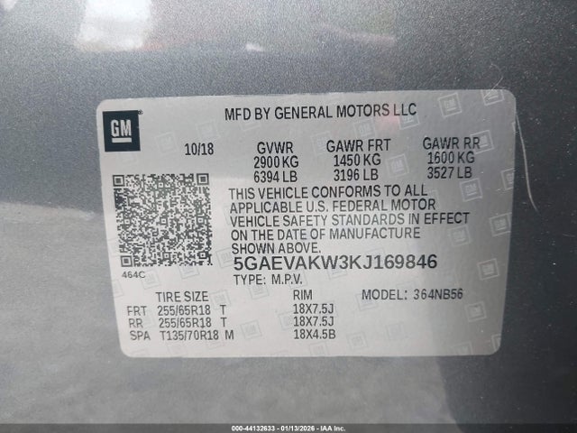 Продажа на аукционе авто 2019 Buick Enclave Awd Essence, vin: 5GAEVAKW3KJ169846, номер лота: 44132633