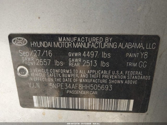 5NPE34AF8HH505693 Hyundai Sonata Sport