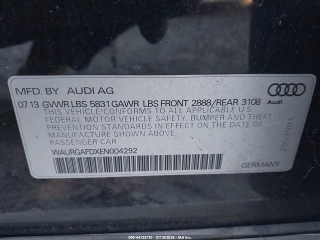 2014 AUDI A8 L WAURGAFDXEN004292 Photo 8