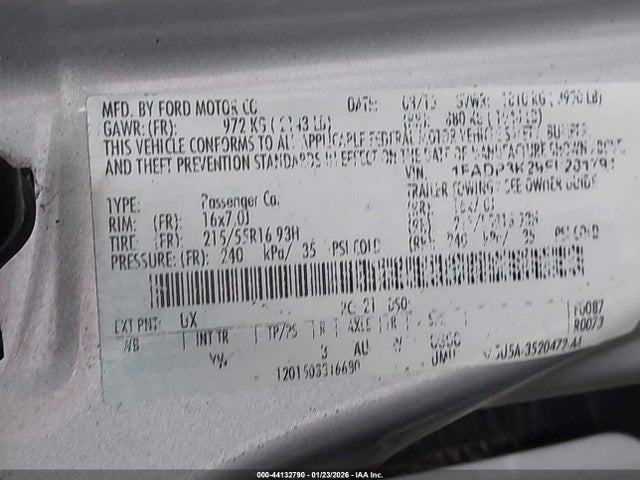 1FADP3K29FL281791 Ford FOCUS SE
