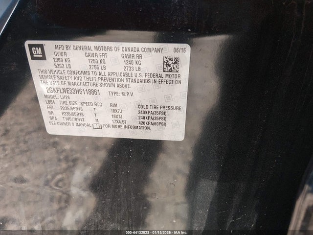 2GKFLNE33H6118861 GMC Terrain Sle-2