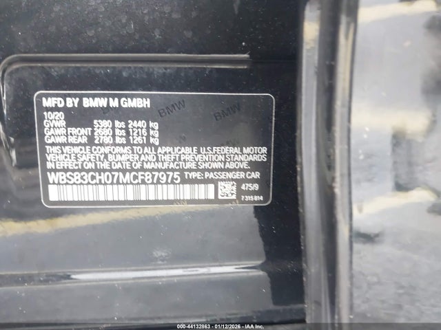 2021 BMW M5 WBS83CH07MCF87975 Photo 8