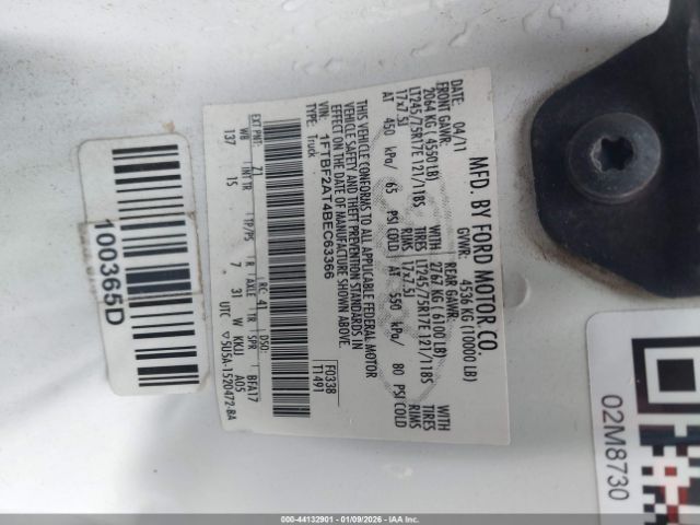 2011 FORD F-250 1FTBF2AT4BEC63366 Photo 8