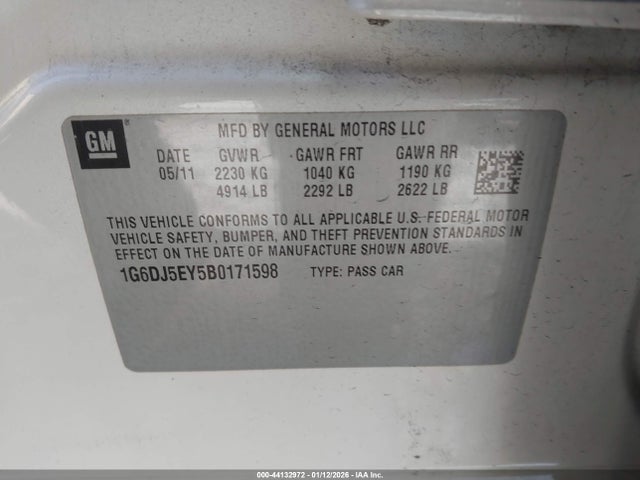 2011 CADILLAC CTS 1G6DJ5EY5B0171598 Photo 8