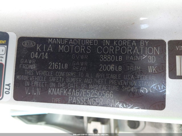 2014 KIA FORTE KNAFK4A67E5250566 Photo 8