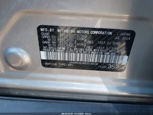2024 MITSUBISHI OUTLANDER SPORT JA4ARUAU9RU018029 Photo 8
