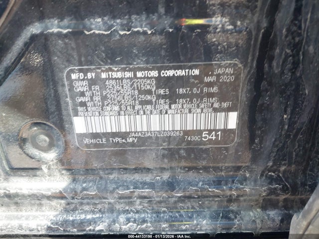 2020 MITSUBISHI OUTLANDER JA4AZ3A37LZ039263 Photo 8