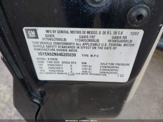 2004 CADILLAC ESCALADE EXT 3GYEK62N84G203239 Photo 8