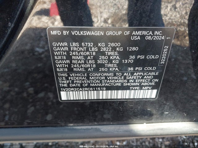 2024 VOLKSWAGEN ATLAS 1V2DR2CA2RC611519 Photo 8
