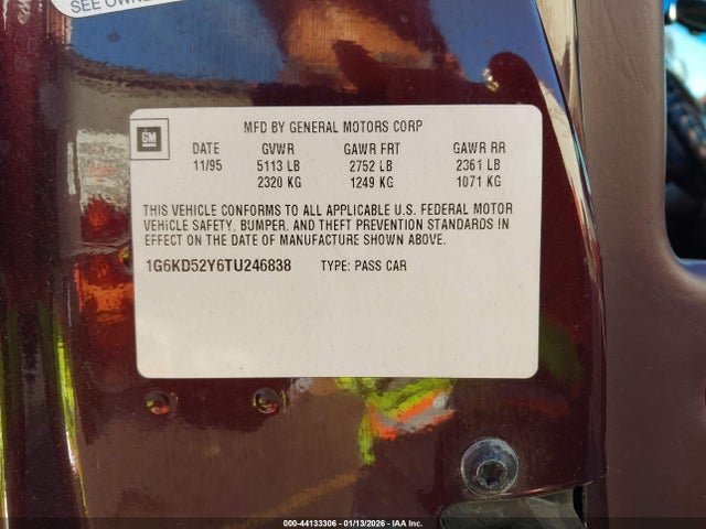 1996 CADILLAC DEVILLE 1G6KD52Y6TU246838 Photo 8