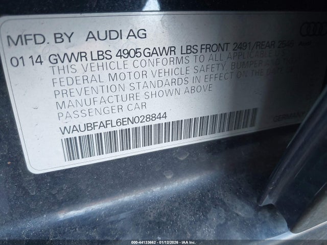 2014 AUDI A4 WAUBFAFL6EN028844 Photo 8