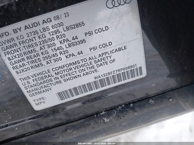 2024 AUDI Q4 SPORTBACK E-TRON WA132BFZ7RP008801 Photo 8