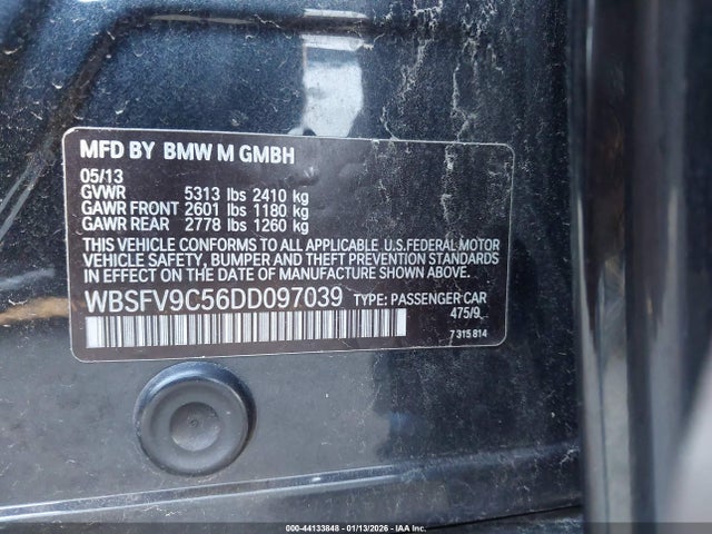 2013 BMW M5 WBSFV9C56DD097039 Photo 8