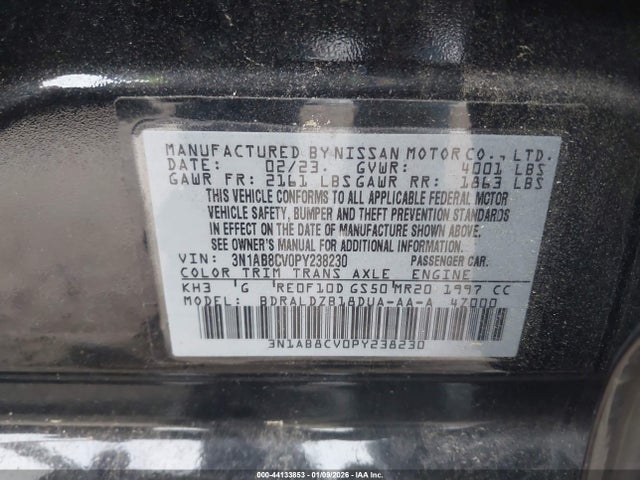 Nissan Sentra Sv Xtronic Cvt 2023 3N1AB8CV0PY238230 Image 9