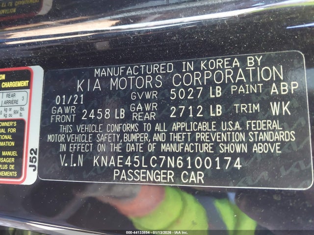 Aukcja sprzedaży 2022 Kia Stinger Gt1, vin: KNAE45LC7N6100174, numer aukcji: 44133854
