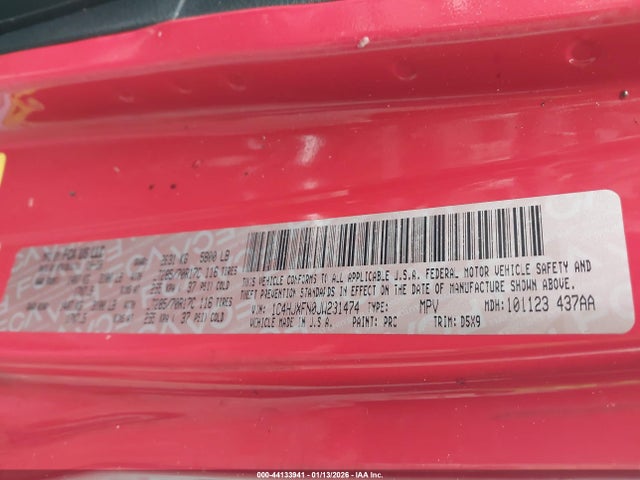 2018 JEEP WRANGLER UNLIMITED 1C4HJXFN0JW231474 Photo 8