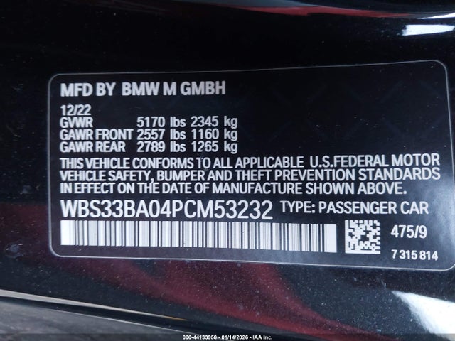2023 BMW M4 WBS33BA04PCM53232 Photo 8