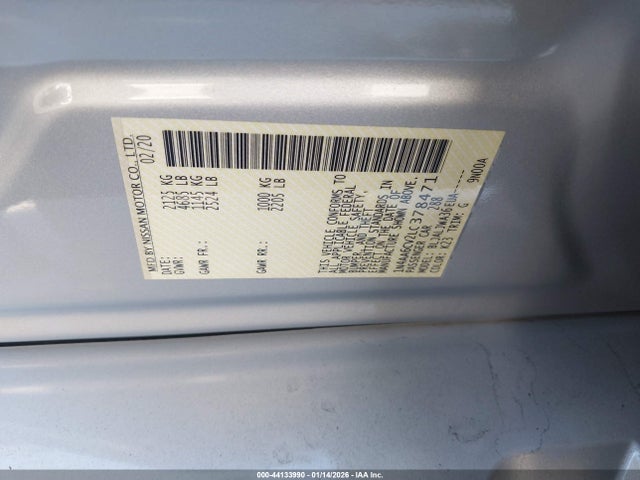 Nissan Maxima Sv Xtronic Cvt 2020 1N4AA6CV2LC378471 Image 9