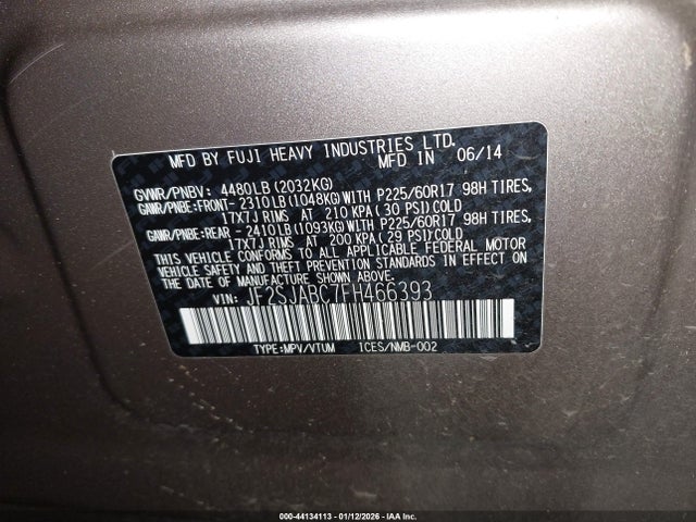 JF2SJABC7FH466393 Subaru Forester 2.5i