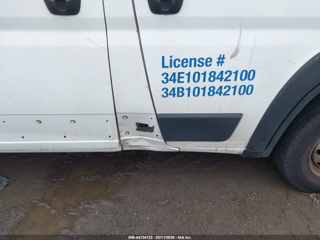 44134122 :رقم المزاد ، 3C6TRVAG6KE561123 vin ، 2019 Ram Promaster 1500 Low Roof 136 Wb مزاد بيع