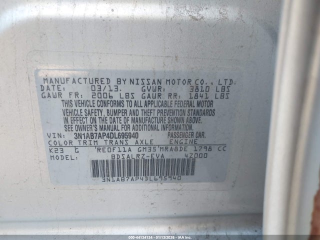 2013 NISSAN SENTRA 3N1AB7AP4DL695940 Photo 8