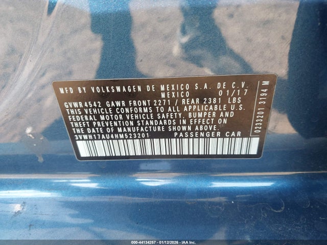 3VWH17AU4HM523201 Volkswagen Golf Alltrack Tsi S/tsi Se/tsi Sel
