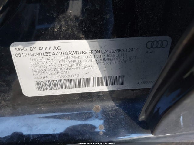 2013 AUDI A4 WAUEFAFL3DN020342 Photo 8