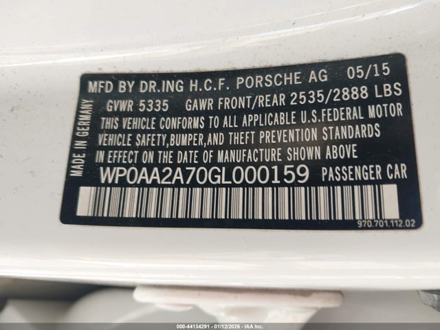 2016 PORSCHE PANAMERA WP0AA2A70GL000159 Photo 8