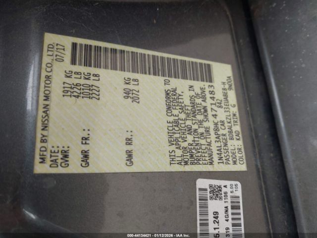 2017 NISSAN ALTIMA 1N4AL3AP8HC471483 Photo 8