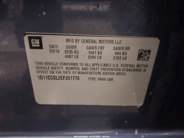 2014 CHEVROLET MALIBU 1G11C5SL2EF251776 Photo 8