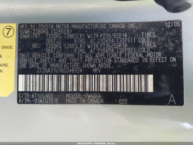 2006 LEXUS RX 330 2T2GA31U16C048924 Photo 8