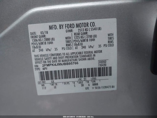 2018 FORD EDGE 2FMPK4J99JBB95766 Photo 8