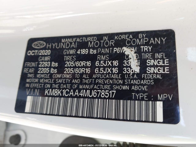 Hyundai Kona Se 2021 KM8K1CAA4MU678517 Image 9