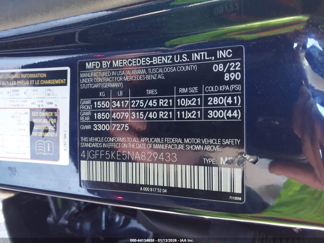 2022 MERCEDES-BENZ GLS 450 4JGFF5KE5NA829433 Photo 8