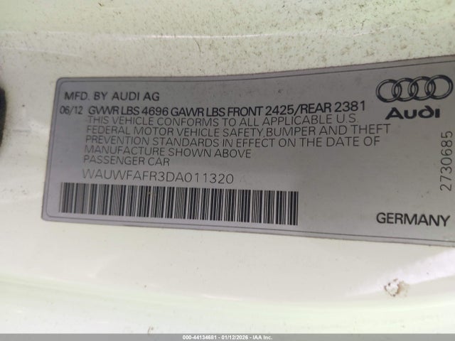 2013 AUDI A5 WAUWFAFR3DA011320 Photo 8