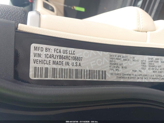 2024 JEEP GRAND CHEROKEE 4XE 1C4RJYB64RC106807 Photo 8