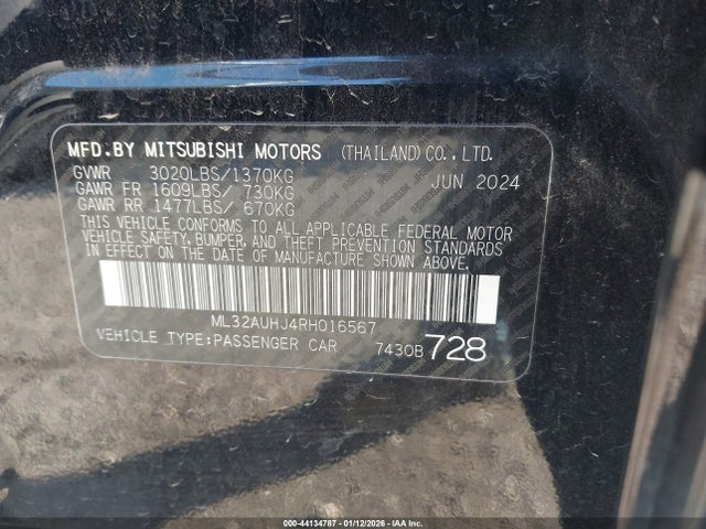 2024 MITSUBISHI MIRAGE ML32AUHJ4RH016567 Photo 8
