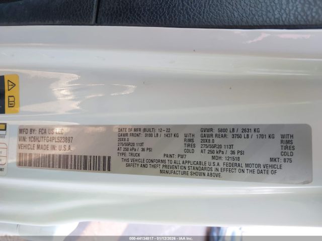 2023 JEEP GLADIATOR 1C6HJTFG4PL523897 Photo 8